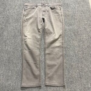 Levi's Men's 513 Slim Fit Black Tab Line Grey Denim Jeans 36x30